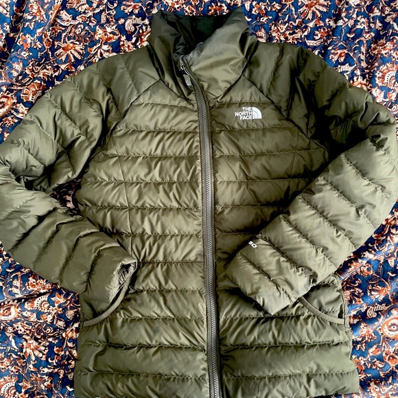 North Face Puffer Jacket Olive Green 